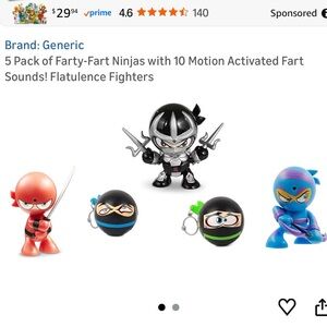 Farty-Fart Ninjas with 10 Motion Activated Fart Sounds! Flatulence Fighters | 5